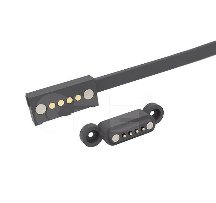 Male and female 4 pin custom charging magnetic connector for portable source 3