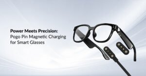 AI glasses magnetic connector solution