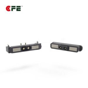 Compact 2-pin magnetic connector used for safe and efficient power supply connection