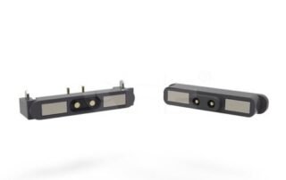 Compact 2-pin magnetic connector used for safe and efficient power supply connection