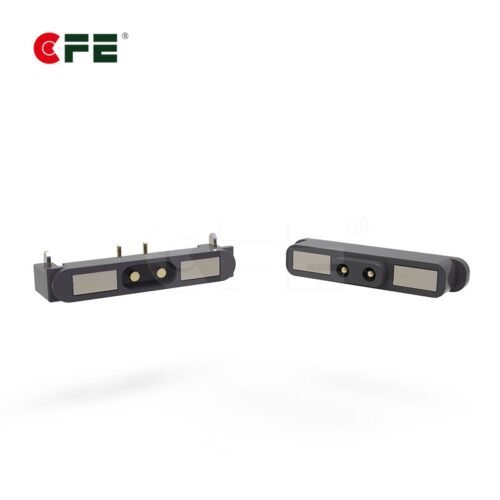 Compact 2-pin magnetic connector used for safe and efficient power supply connection