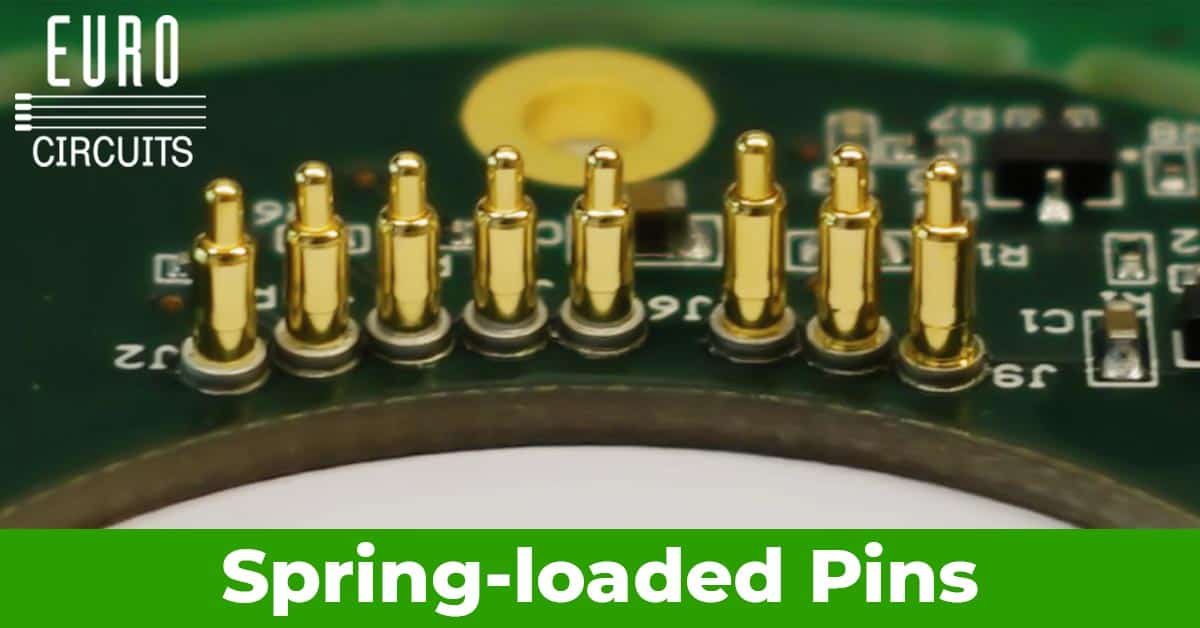 Pogo pin connector close-up showing spring-loaded pins