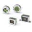 Side-by-side comparison of pogo pin connector and magnetic charging connector used in industrial electronics and devices in Europe