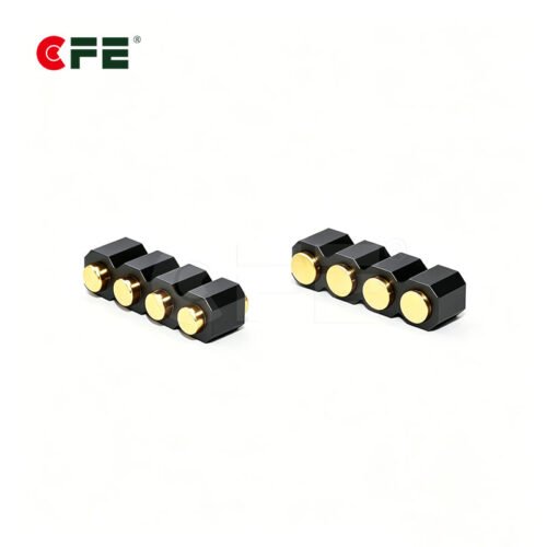 2.54 mm pitch 4 pin female connector for pogo contacts FF400 1120 A04100A 02