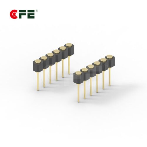2.54mm pitch 6 pin female through hole connector for pogo pin FP410 1110 A06100A