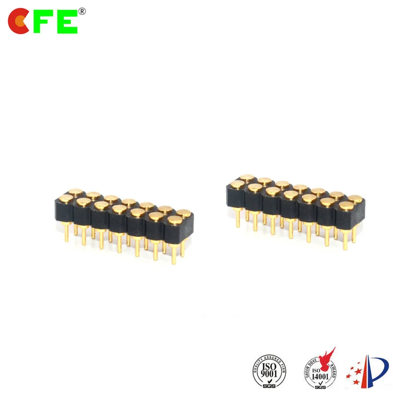2.54 mm pitch 14 pin female pogo test probes connector