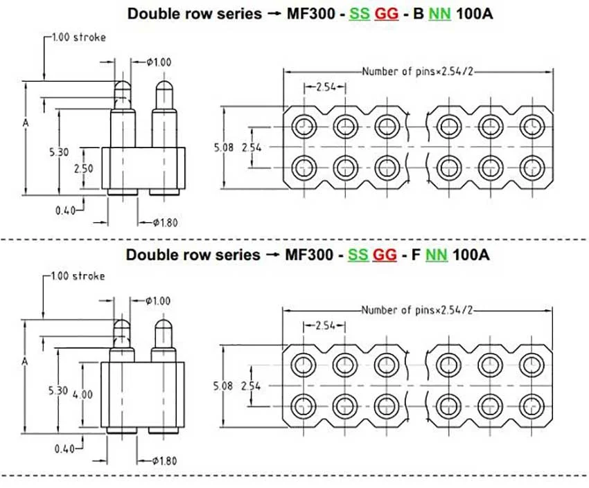 2.54MM Pitch SMT/SMD Pogo Pin Catalogue