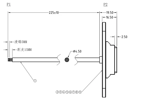  5 Pin magnetic charging electrical cable connectors for wheelchairs