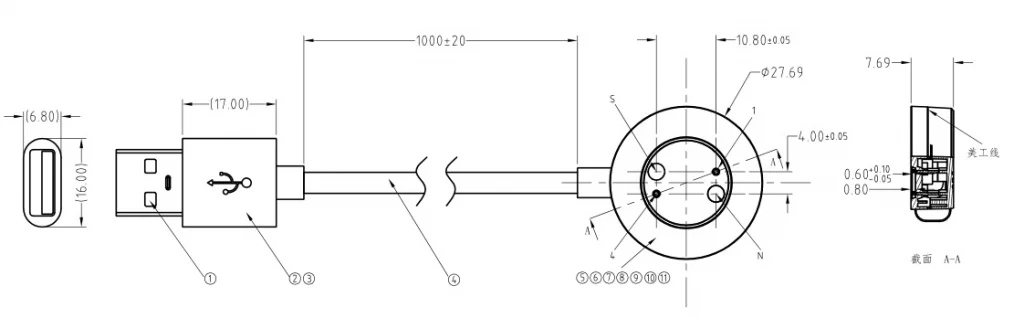 Round type usb magnetic charging cable connector, the metal plug, made of high quality material, anti-corrosive, the magnetic charging cable connector is strong and durable long life, CFE magnetic charging cable connectors having the features of the high life and short circuit protection, strong magnetic and safe etc
