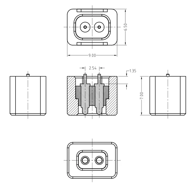 2 pin magnetic dc power connector