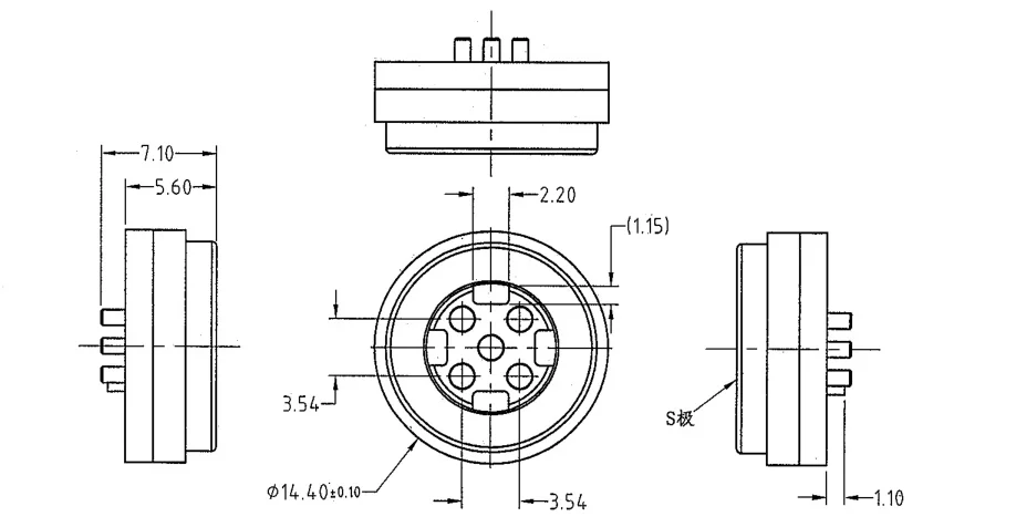 5 Pin Magnetic Male and female electrical connectors