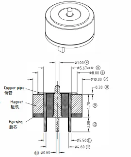 Customized magnetic connector with LED
