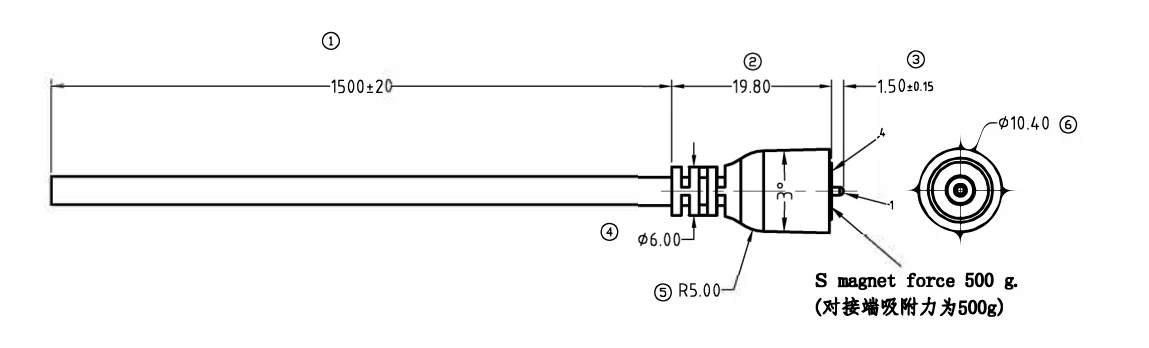 High quality magnetic pogo pin cable connector for LED strips
