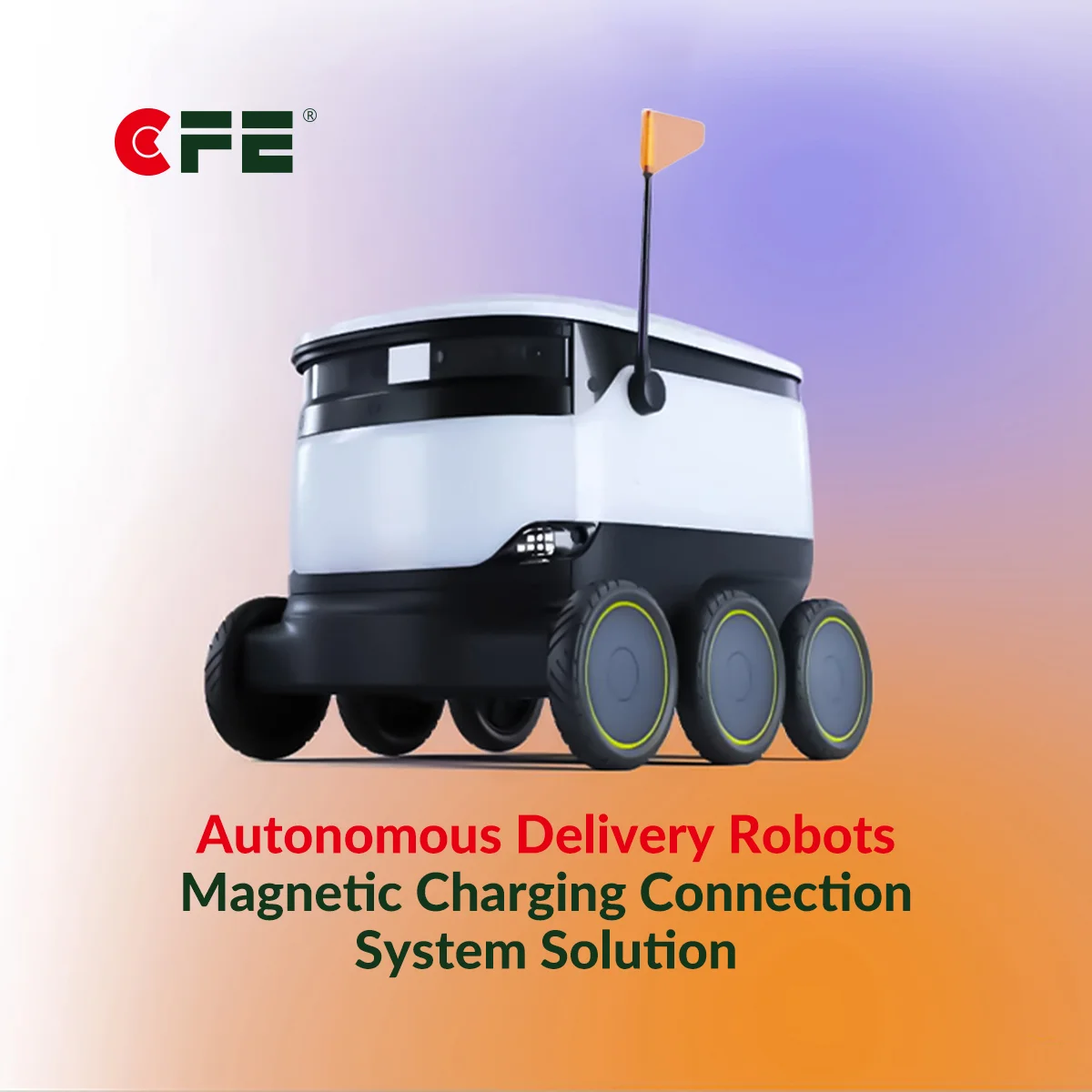 delivery robot magnetic charging module